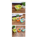 Portable plastic vegetable storage basket with handle